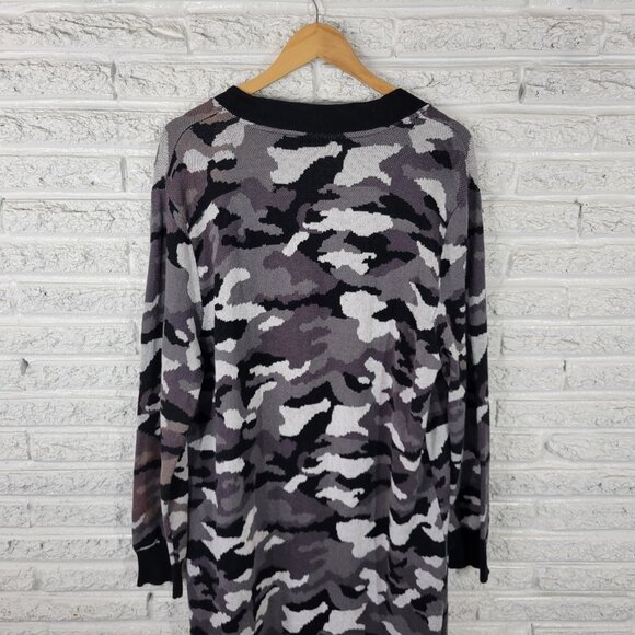 New York Co Womens Sweater 2XL Plus Cardigan Open Pockets Gray SWE1E - Picture 8 of 9